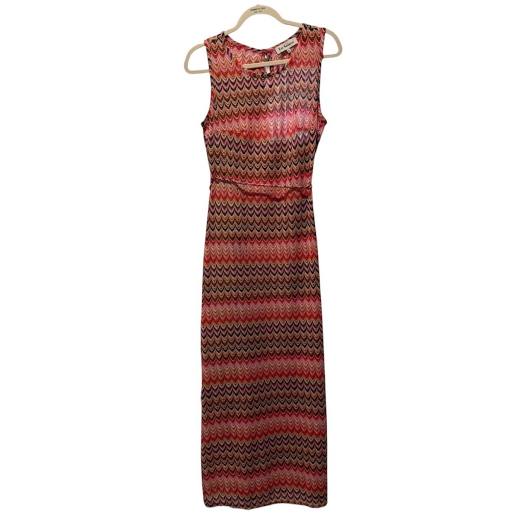 En Saison Chevron print knit maxi dress Large